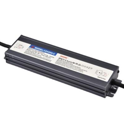 China 2021 new design factory 12v/24v led driver 200w supply waterproof changing power 210*65*32 for sale