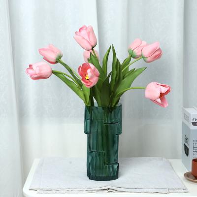 China High Quality Silk+Plastic Touch Real Tulip Artificial Flower For Wedding Home Decoration Party for sale