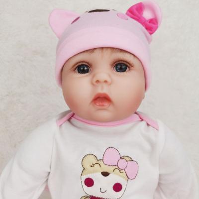 China Battery Operated Toy Realistic Soft Silicone Reborn Dolls Reborn Blue Eyes Bebe Baby Silicone Toys For Baby for sale