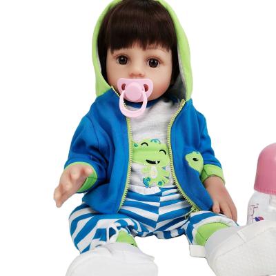 China High Simulation Reborn Soft Doll Realistic Huggable Soft Body Electronic Reborn Toy 55cm Baby - Doll With Clothes for sale