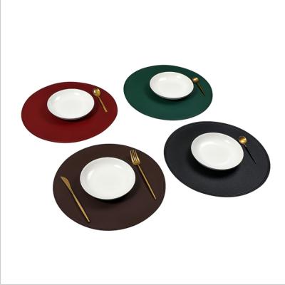 China High Quality PU Leather Dining Table Mat Mouse Desk Place Mat Pad With Customized for sale