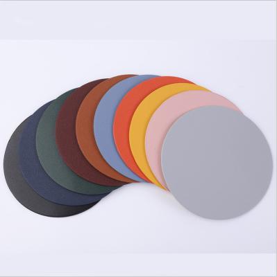 China Stylish Dining Table Leather Mat Heat Insulation Placemats Protective PU Place Mat Large Mousepad High Quality for sale