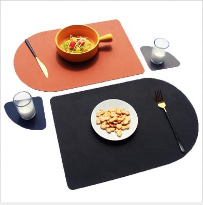 China Wholesale Custom PU Silicon Coloring Mouse Pad Desk Pad Leather Table Mats for sale