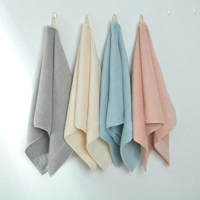 China Solid Color QUICK DRY Pure Cotton New Arrival Fabric 34*75cm Rectangle Blank Bath Towel Can Make Your Own Logog for sale