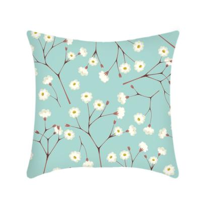 China Low Price Anti-static Popular Flower Pattern 45*45cm Series Pillow Case Gold Stamp Digital Printing Pillow Case for sale