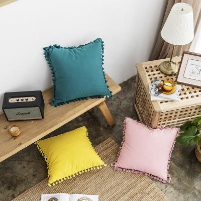 China Factory Wholesale Anti-bacteria Square Cotton And Linen Fabric Quilting Home Decorative Pillow Case for sale