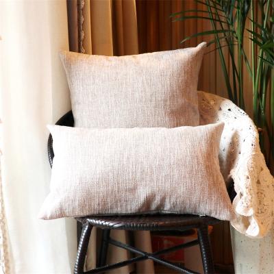 China Retro Anti-bacteria Canvas Linen Pillow Can Be 45*45cm Size Customized Luxury Pillow Cover for sale