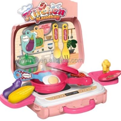 China Upgrade child's manual capacity hot sale kitchen toys family kitchen set simulation home application kitchen toy set for sale