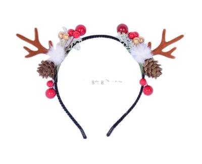 China Cloth Christmas Party Hair Clip Party Hair Loop Hair Band Plastic Flower Band for sale