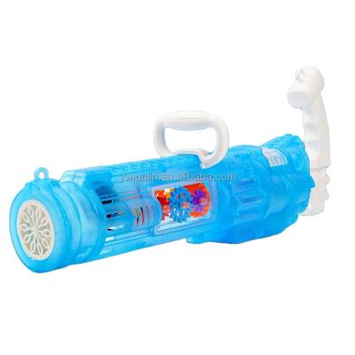 China Bubble Gun Summer Popular Toys Water Shooter Bubble Machine Automatic Gatling Bubble Machine Gun Game for sale