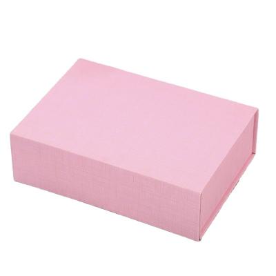 China Recyclable Custom Hot Sale Pink Big Logo Magnetic Folding Packaging Gift Box For Clothes for sale