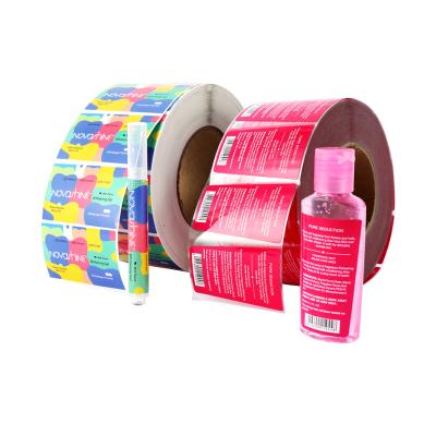 China Waterproof Self Adhesive Custom Packaging Label Sticker Roll With Your Own Logo for sale