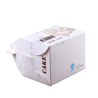 China Customized Printing Recyclable Cake Boxes Food Wrapping Paper Delicate Cake Box for sale