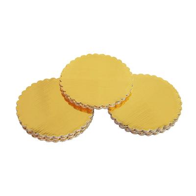 China High Quality Recycled Materials China Supply Good Price Golden Yellow Cardboard Cake Board for sale