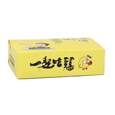 China Disposable Custom LOGO Printed Salad Sushi Snacks Chips Fried Chicken Burgers Paper Packaging Box for sale