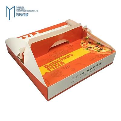 China Custom Printed Disposable Paper Bag Pizza Box Manufacturers Disposable Corrugated Pizza Box for sale