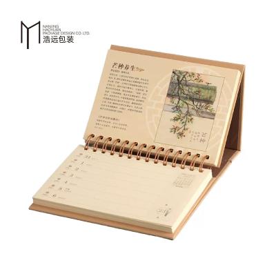 China Recyclable Cost Effective Custom Letters Writing Elegant Porcelain Painting Table Calendar Printing For Office for sale