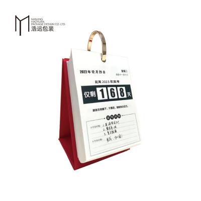 China Recyclable Custom Promotion Printing On Demand Teardrop Desk Tent Daily Calendar Easy In The Office for sale