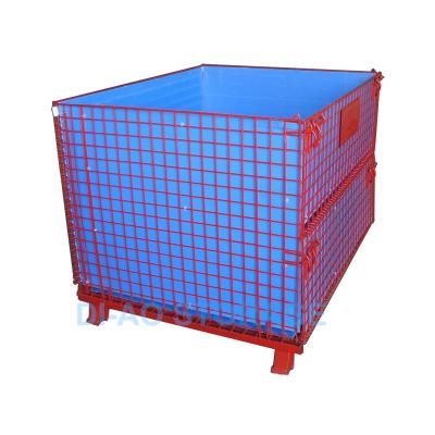 China Folding & Stackable standard nicktainer wire mesh container for pet pretraining storage for sale