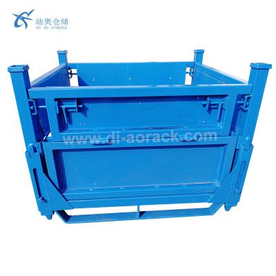 China Heavy Duty Collapsible Stackable Stackable Warehouse Collapsible Steel Cage for sale