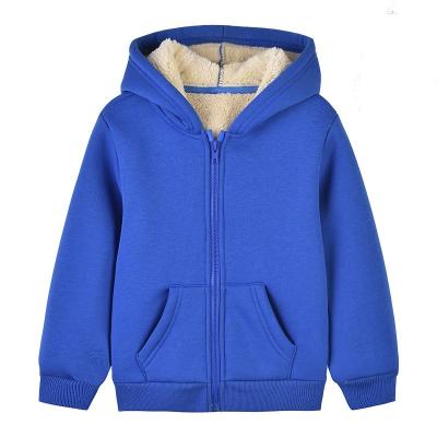 China Anti-pilling Autumn Winter Warm Fleece Cotton Kids Girls Boys Hoodies Tracksuit Teenager Children Coated Hooded Jackets For Baby Boy Girl for sale