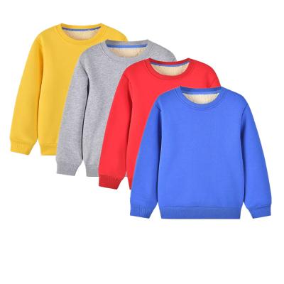 China Anti-pilling 2022 New Children Shear Warm Thicken Sweater Kids Crewneck Sweatshirt Babies Boys Clothes for sale