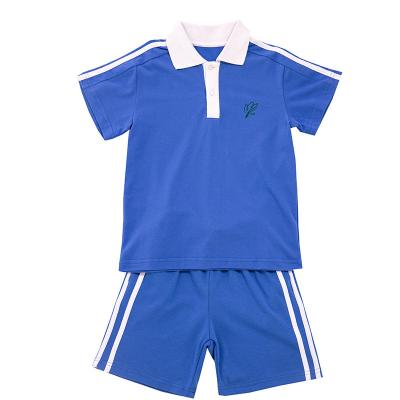 China Custom Made Junior Middle School High School Teenagers Elementary School Kids Tracksuit Clothing Set T-shirt Uniform Shorts Add Logo for sale