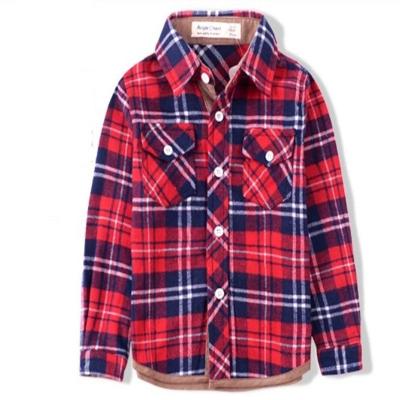 China Classic Fashion 25 Autumn Tops 2022 Spring Children Kids Blouse Anti-pilling London Style Baby Boy Girls Plaid Shirt British Girl for sale