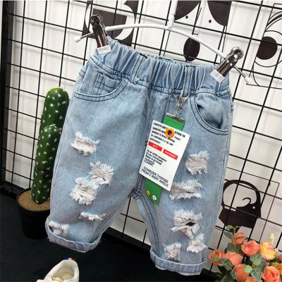 China Hot Design Boy's Anti-Wrinkle Summer Jeans Kids Shorts Pants Stylish Boys Jeans Denim Shorts For 2-7years Kids for sale