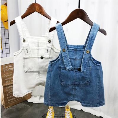 China Cotton Summer Children Kids Little Girls Romper Shorts Denim Overall Shortalls Jeans Cotton Denim Bib Shorts Rompers 35 for sale