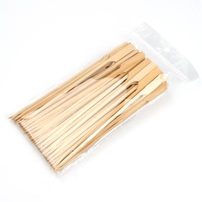 China Moso Cheap Flat Stock Wooden Natural Bamboo Stick Skewer Teppo Lot Wholesale Easily Cleaned Bulk for sale