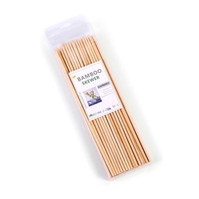 China High Quality China Round Disposable Biodegradable Food Skewer Easily Cleaned Bamboo BBQ Stick for sale