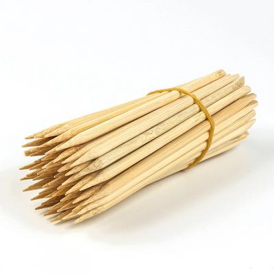 China Wholesale Eco-Friendly Disposable Natural Round Nail Easily Cleaned Art Bamboo Wooden Skewer Stick for sale