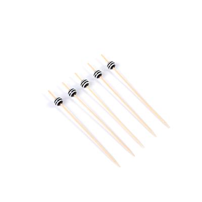 China Wholesale Disposable China Manufacture Product Custom Cute Pearl Bamboo Toothpick Skewer For Food for sale