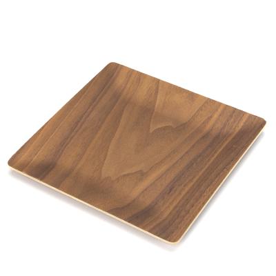 China Wholesale Log Stocked Dishes, Wooden Black Walnut Food Tray, Restaurant Hotel Snack Dish for sale