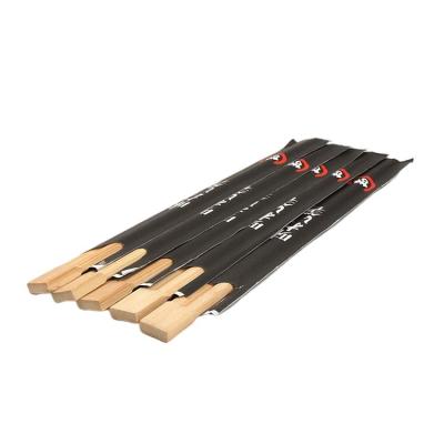 China Custom Disposable Wrap Printing Sushi Black Bamboo Wooden Disposable Chopstick, Chopstick For Sushi for sale