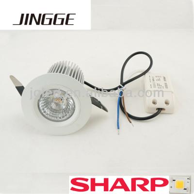 China Aluminum COB Anti-glare Sharp Spot Led Ceiling Down Light Beam Angle 24/38 Degree Dali CRI>82Ra Dimmable Optional for sale