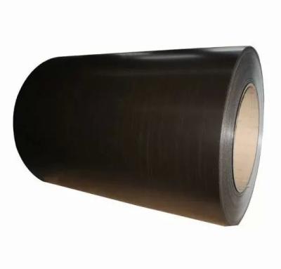 China Z100 DX51D Pré-pintado preto galvanizado bobina de aço PPGI bobina de zinco cor 0.2X1250mm à venda