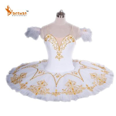 China Paquita Wedding Variation Professional Classical White and Gold Adjustable Ballet Tutu Stage Costume Adults Ballet Tutus Adjustable Sizing Tutus for sale