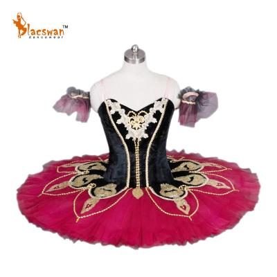 China Adjustable Sizing Paquita Grand Pas Burgundy And Black Professional Had Made Ballerinas Stage Performance Classic Ballet Tutu Costumes for sale