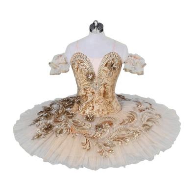 China Built in Paquita Variation 4 Circle Tutu Sleeping Beauty Doll Costume Raymonda Variation Costume Ballet Dance Costume Golden Gold Tutu for sale