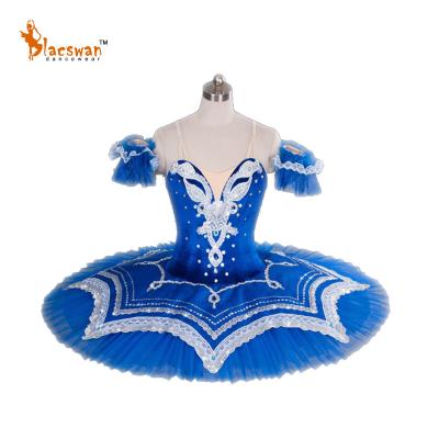 China Professional Custom Adjustable Pancake Ballerina Competition Blue Velvet Sizing Tutu Raymonda Classic Ballet Costumes Yagp for sale