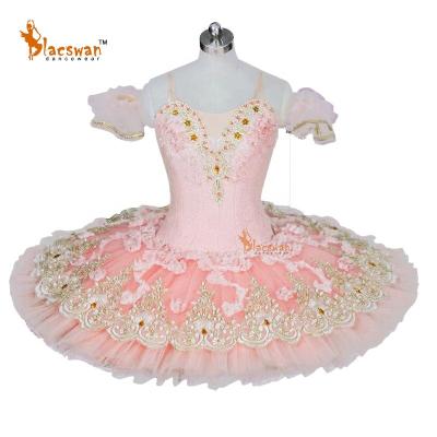 China Professional Princess Ballet Tutu Sleep Beauty Costume Pink Fairy Child Classical Handmade Adjustable Sizing Pancake for sale