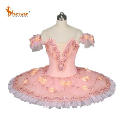 China YAGP Sizing Dance Competition Sleep Beauty Adjustable Law 1 Tutu Professional Custom Pink Ballet Dance Costumes for sale