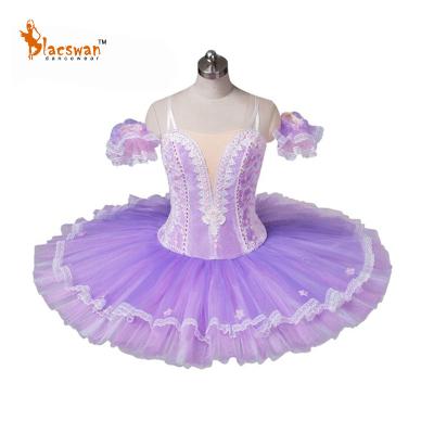 China Professional Beauty Lilac Professional Lilac Sleep Wear Dance Child Platter Tutu Dress Stage Variation Adjustable Sizing Fairy Costumes For Sale for sale