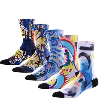 China Sporty Colorful 3D Printed Fashion Design Cotton Socks for sale