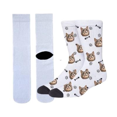 China SOXADILLY 3D heat transfer sublimation sports digital printing socks stretch thick towel polyester socks for sale