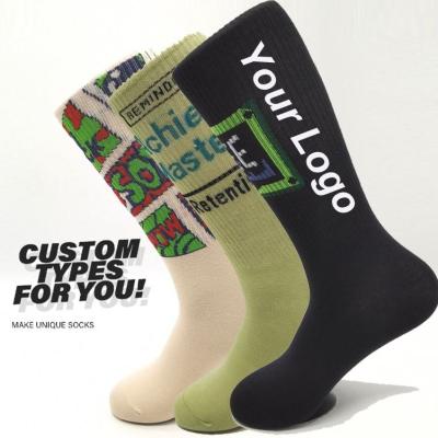 China SOXADILLY Breathable Logo Skate Socks Custom Sports Hot Selling Online, Customizable Cool Sneaker Socks Men for sale