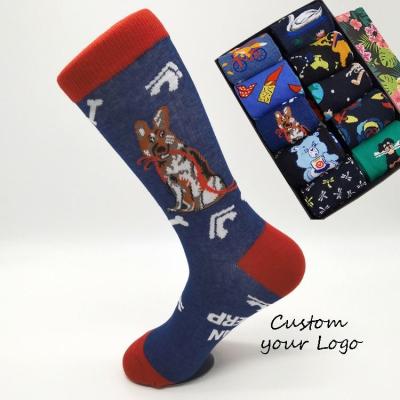 China Sporty Colorful Cute Animal Cotton Crew Funny Casual Socks for sale