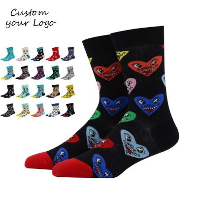 China Autumn And Winter New Colorful QUICK DRY warm happy socks sale high quality casual socks for men and women cotton crew love shape socks for sale